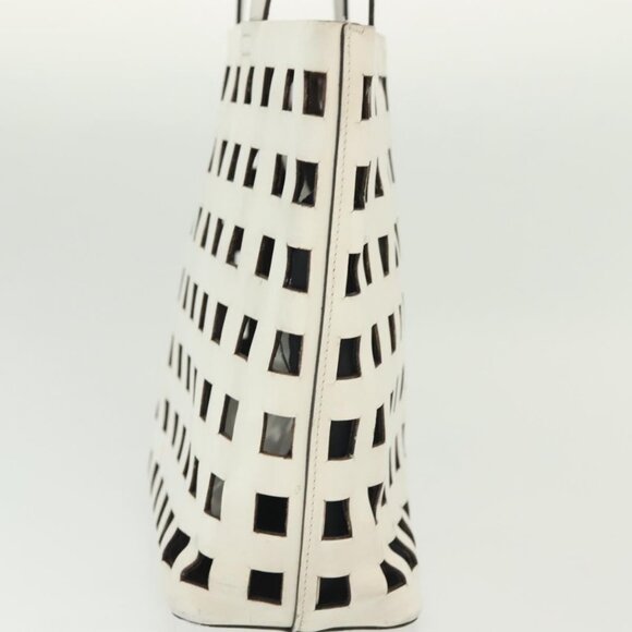 PRADA Tote Bag Leather White Auth - Picture 5 of 16